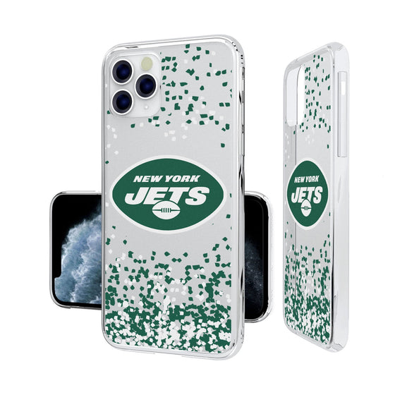 New York Jets Confetti Clear Case - 757 Sports Collectibles