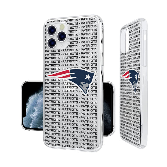 New England Patriots Blackletter Clear Case - 757 Sports Collectibles