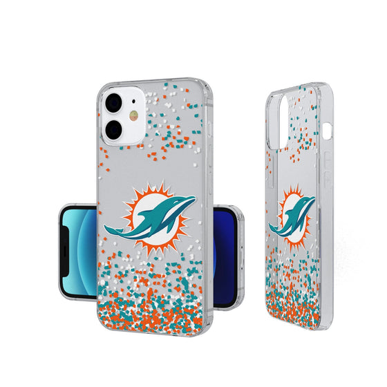 Miami Dolphins Confetti Clear Case - 757 Sports Collectibles