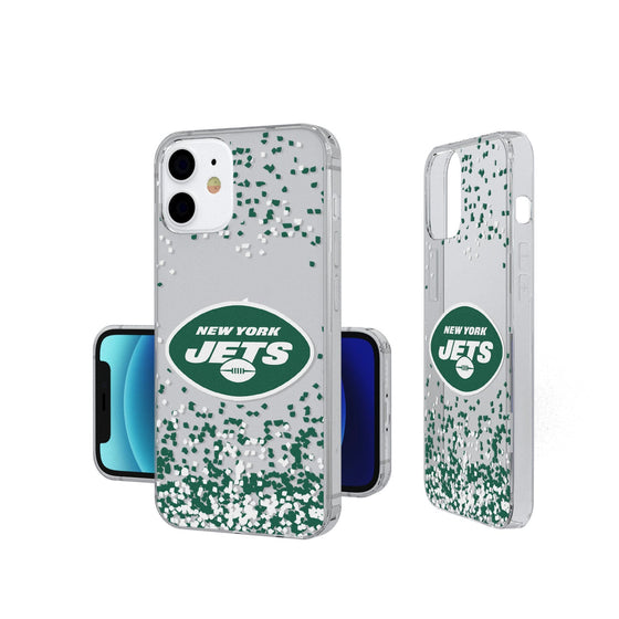 New York Jets Confetti Clear Case - 757 Sports Collectibles