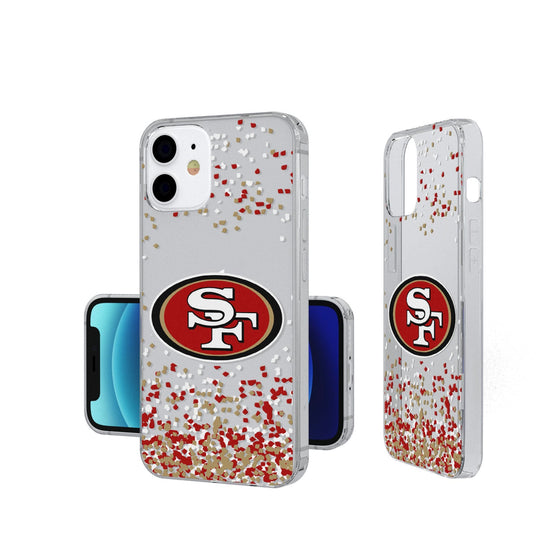 San Francisco 49ers Confetti Clear Case - 757 Sports Collectibles