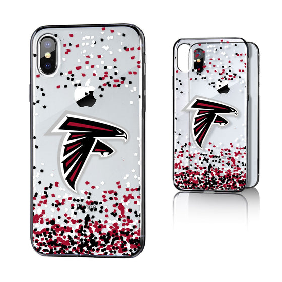 Atlanta Falcons Confetti Clear Case - 757 Sports Collectibles