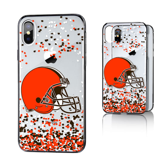 Cleveland Browns Confetti Clear Case - 757 Sports Collectibles