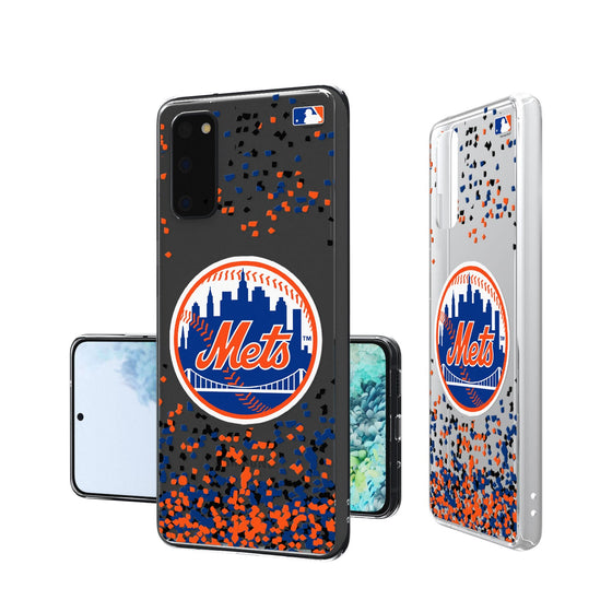 New York Mets Confetti Clear Case - 757 Sports Collectibles