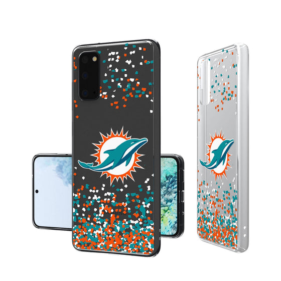 Miami Dolphins Confetti Clear Case - 757 Sports Collectibles