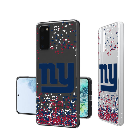 New York Giants Confetti Clear Case - 757 Sports Collectibles