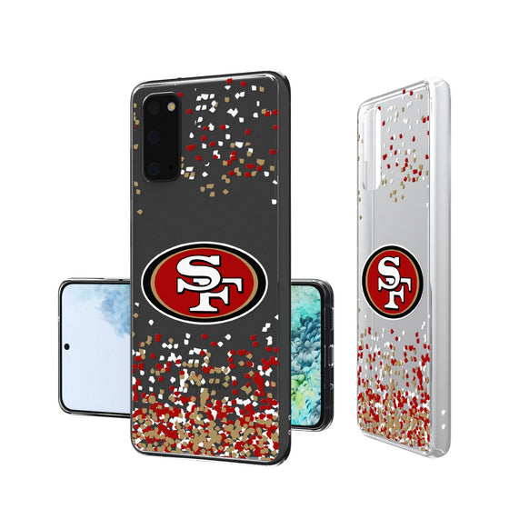 San Francisco 49ers Confetti Clear Case - 757 Sports Collectibles