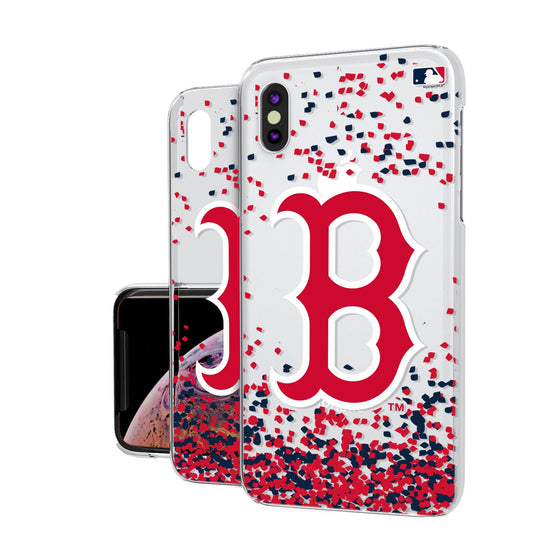 Boston Red Sox Confetti Clear Case - 757 Sports Collectibles