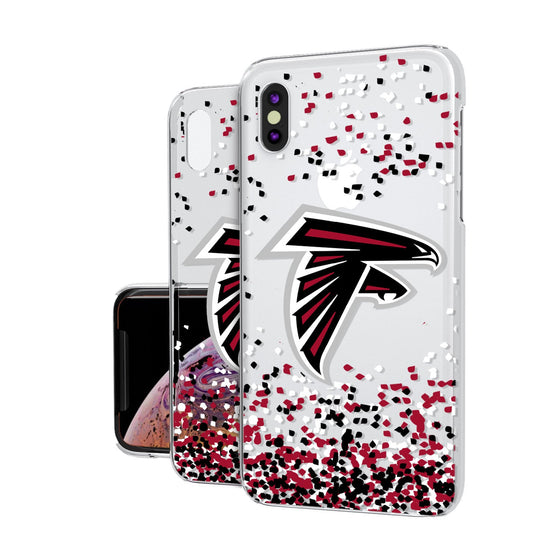 Atlanta Falcons Confetti Clear Case - 757 Sports Collectibles