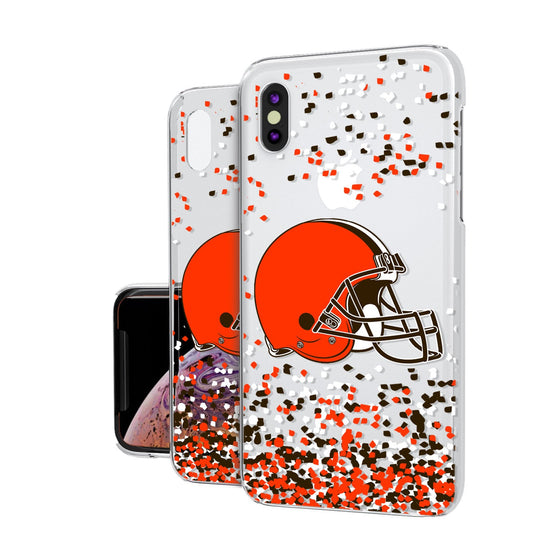 Cleveland Browns Confetti Clear Case - 757 Sports Collectibles