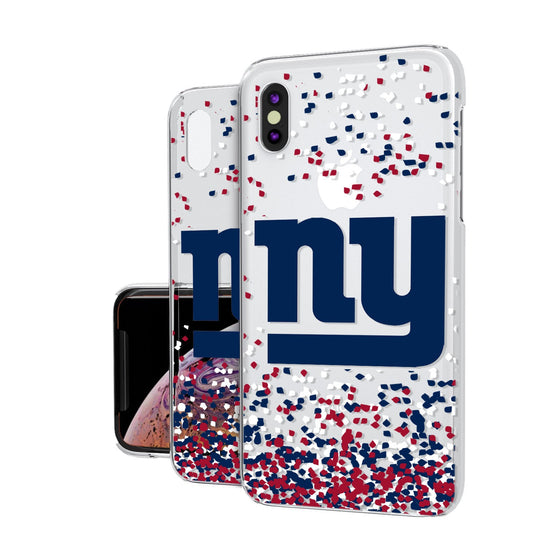 New York Giants Confetti Clear Case - 757 Sports Collectibles