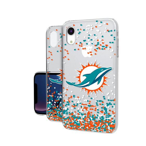 Miami Dolphins Confetti Clear Case - 757 Sports Collectibles