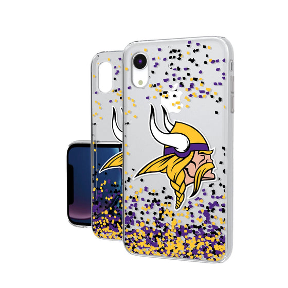 Minnesota Vikings Confetti Clear Case - 757 Sports Collectibles