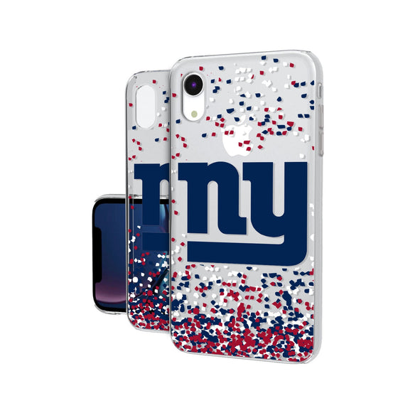 New York Giants Confetti Clear Case - 757 Sports Collectibles