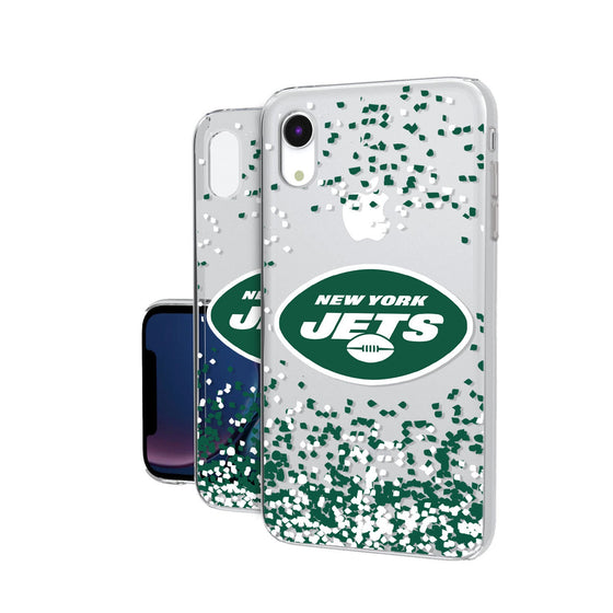 New York Jets Confetti Clear Case - 757 Sports Collectibles