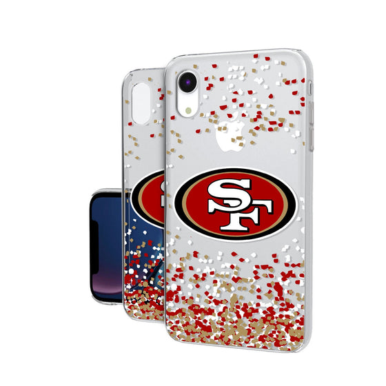 San Francisco 49ers Confetti Clear Case - 757 Sports Collectibles