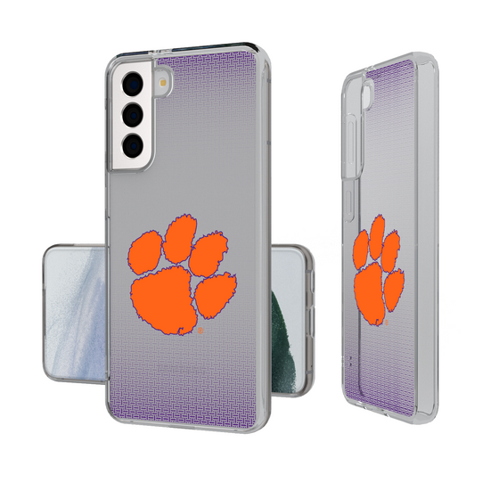Clemson Tigers Linen Clear Phone Case-1