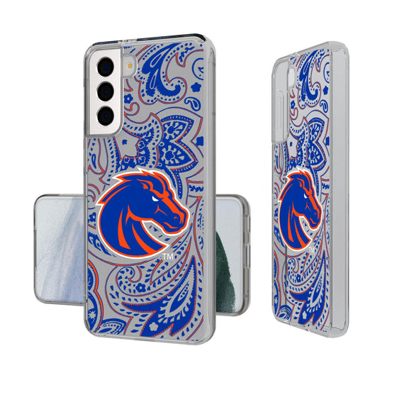 Boise State Broncos Paisley Clear Case-1