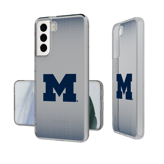 Michigan Wolverines Linen Clear Phone Case-1