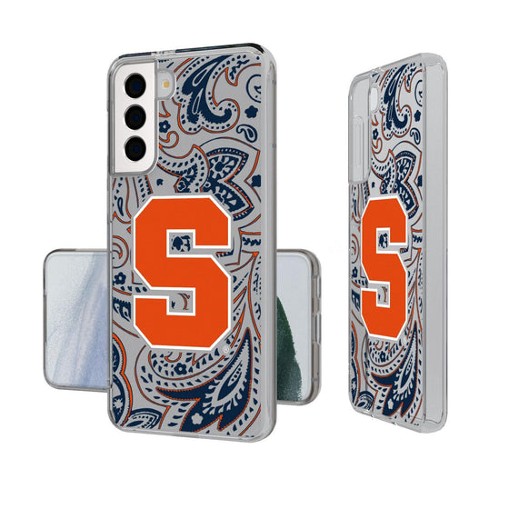 Syracuse Orange Paisley Clear Case-1