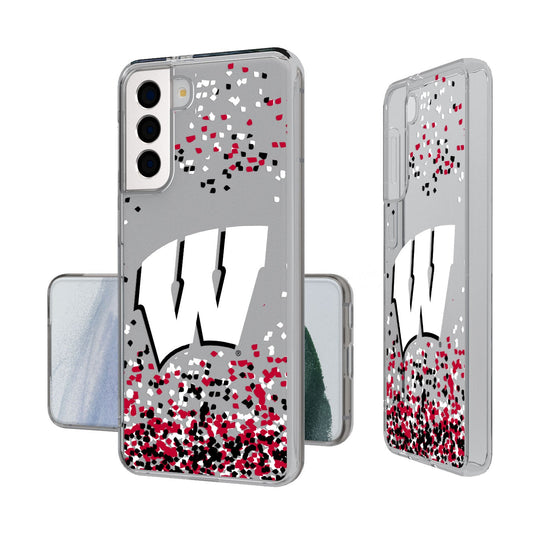 Wisconsin Badgers Confetti Clear Case-1