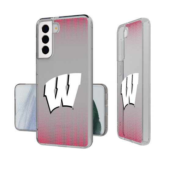 Wisconsin Badgers Linen Clear Phone Case-1