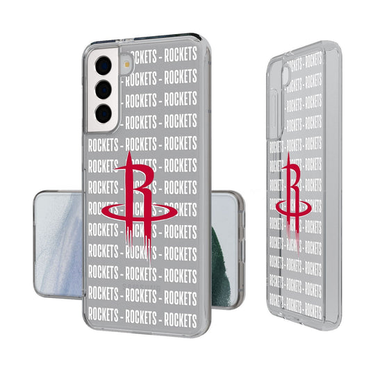 Houston Rockets Blackletter Clear Case-1