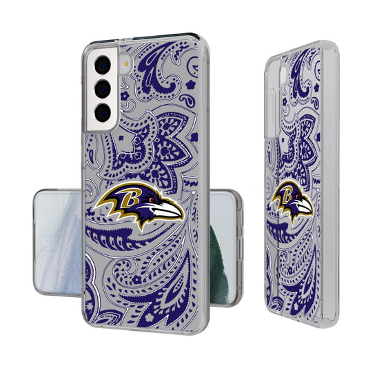 Baltimore Ravens Paisley Clear Case-1