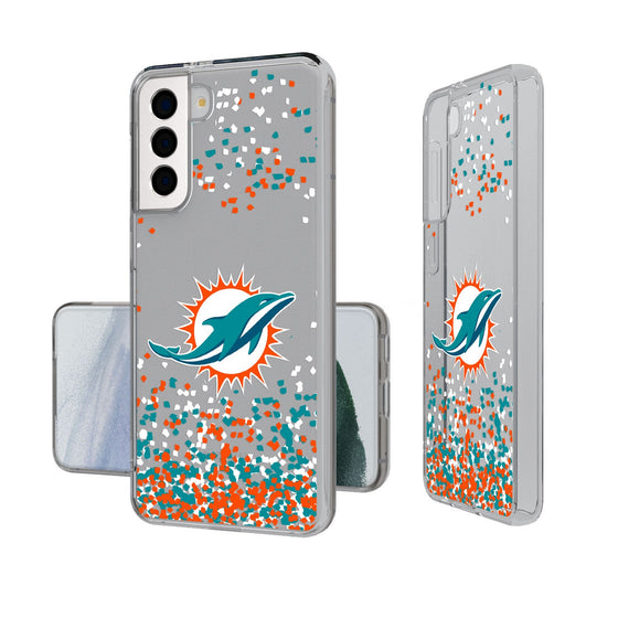 Miami Dolphins Confetti Clear Case - 757 Sports Collectibles