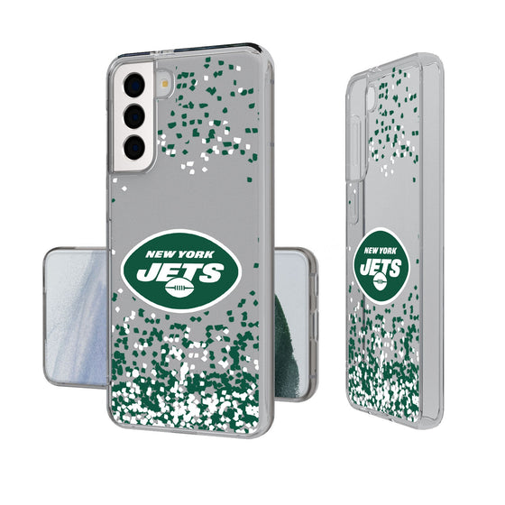 New York Jets Confetti Clear Case - 757 Sports Collectibles