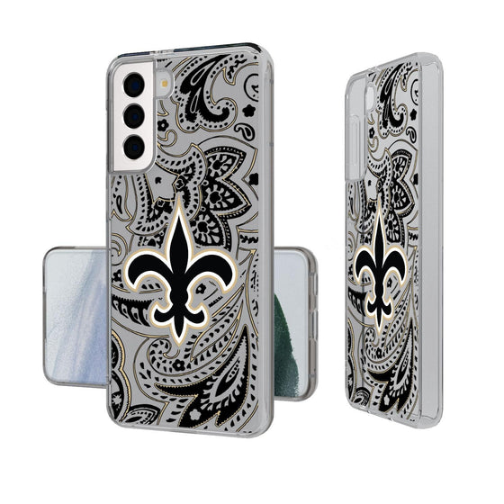 New Orleans Saints Paisley Clear Case-1