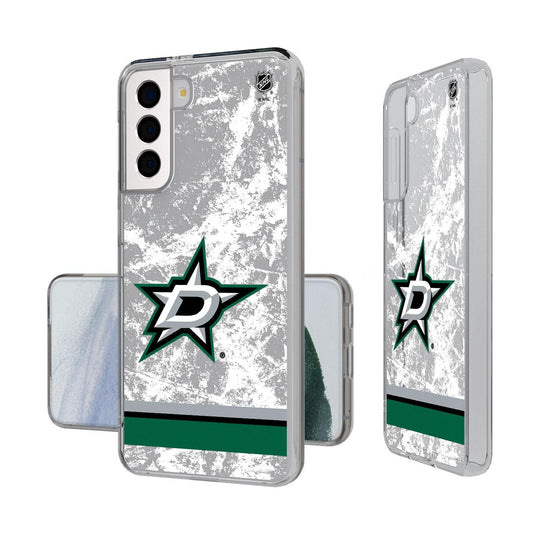 Dallas Stars Ice Stripe Clear Case-1