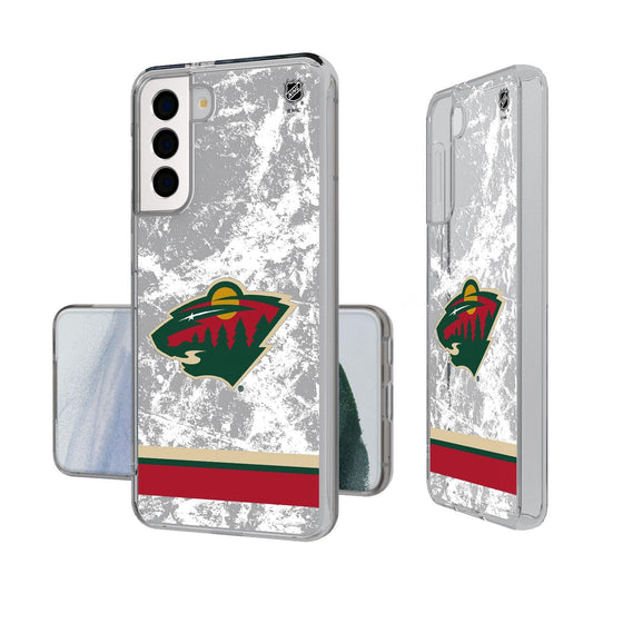 Minnesota Wild Ice Stripe Clear Case-1