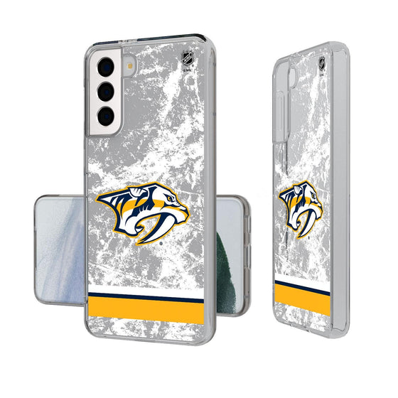 Nashville Predators Ice Stripe Clear Case-1