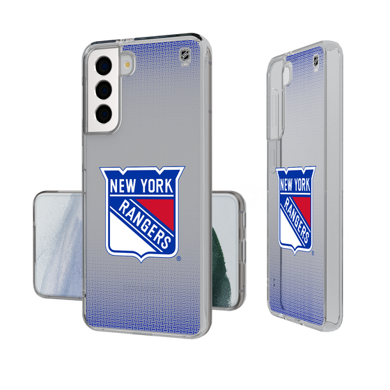 New York Rangers Linen Clear Phone Case-1