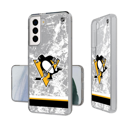 Pittsburgh Penguins Ice Stripe Clear Case-1