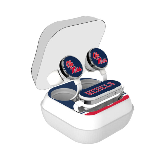 Mississippi Ole Miss Rebels Stripe Wireless Earbuds-0