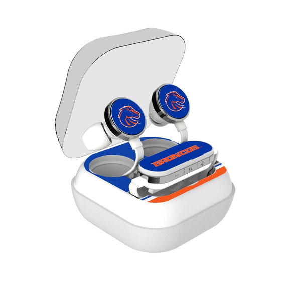 Boise State Broncos Stripe Wireless Earbuds-0