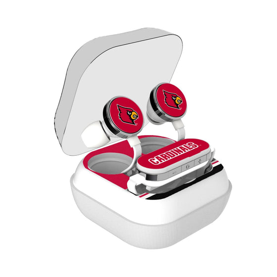 Louisville Cardinals Stripe Wireless Earbuds-0