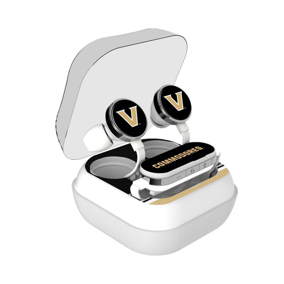 Vanderbilt Commodores Stripe Wireless Earbuds-0