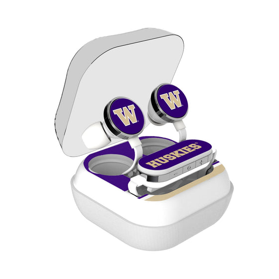 Washington Huskies Stripe Wireless Earbuds-0