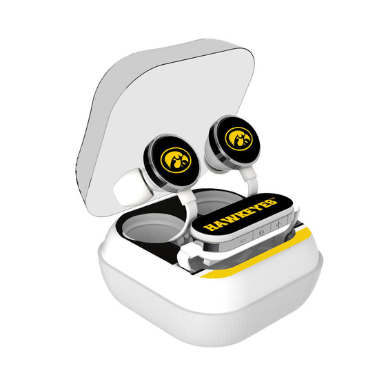 Iowa Hawkeyes Stripe Wireless Earbuds-0