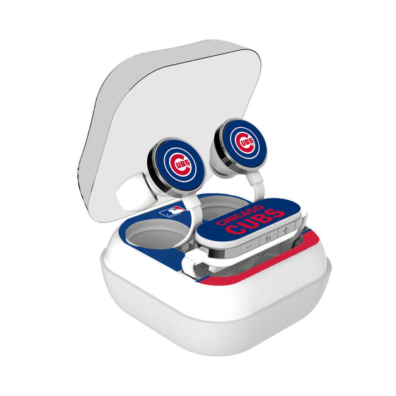 Chicago Cubs Stripe Wireless Earbuds - 757 Sports Collectibles