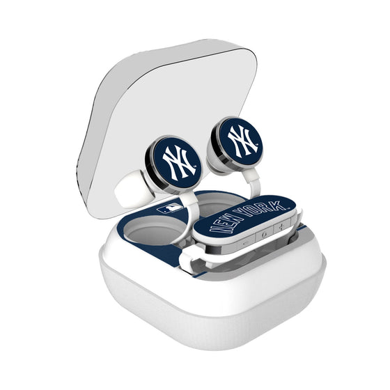 New York Yankees Stripe Wireless Earbuds - 757 Sports Collectibles