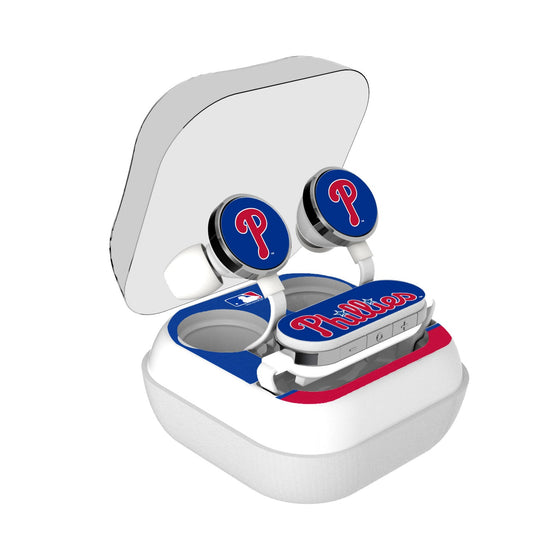 Philadelphia Phillies Stripe Wireless Earbuds - 757 Sports Collectibles