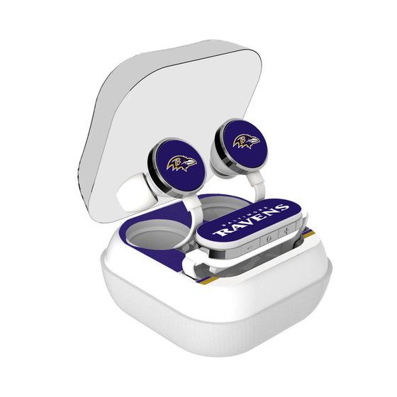 Baltimore Ravens Stripe Wireless Earbuds - 757 Sports Collectibles