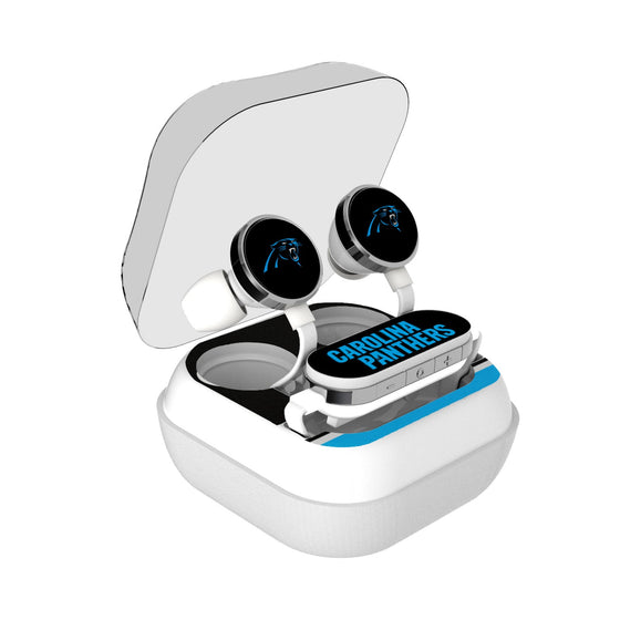 Carolina Panthers Stripe Wireless Earbuds - 757 Sports Collectibles