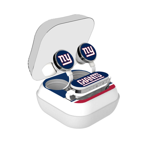 New York Giants Stripe Wireless Earbuds - 757 Sports Collectibles