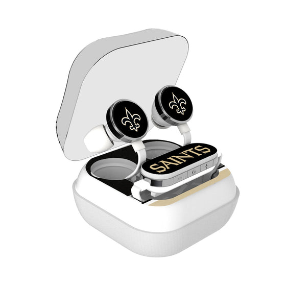 New Orleans Saints Stripe Wireless Earbuds - 757 Sports Collectibles