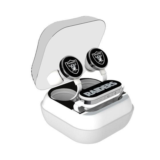 Las Vegas Raiders Stripe Wireless Earbuds - 757 Sports Collectibles